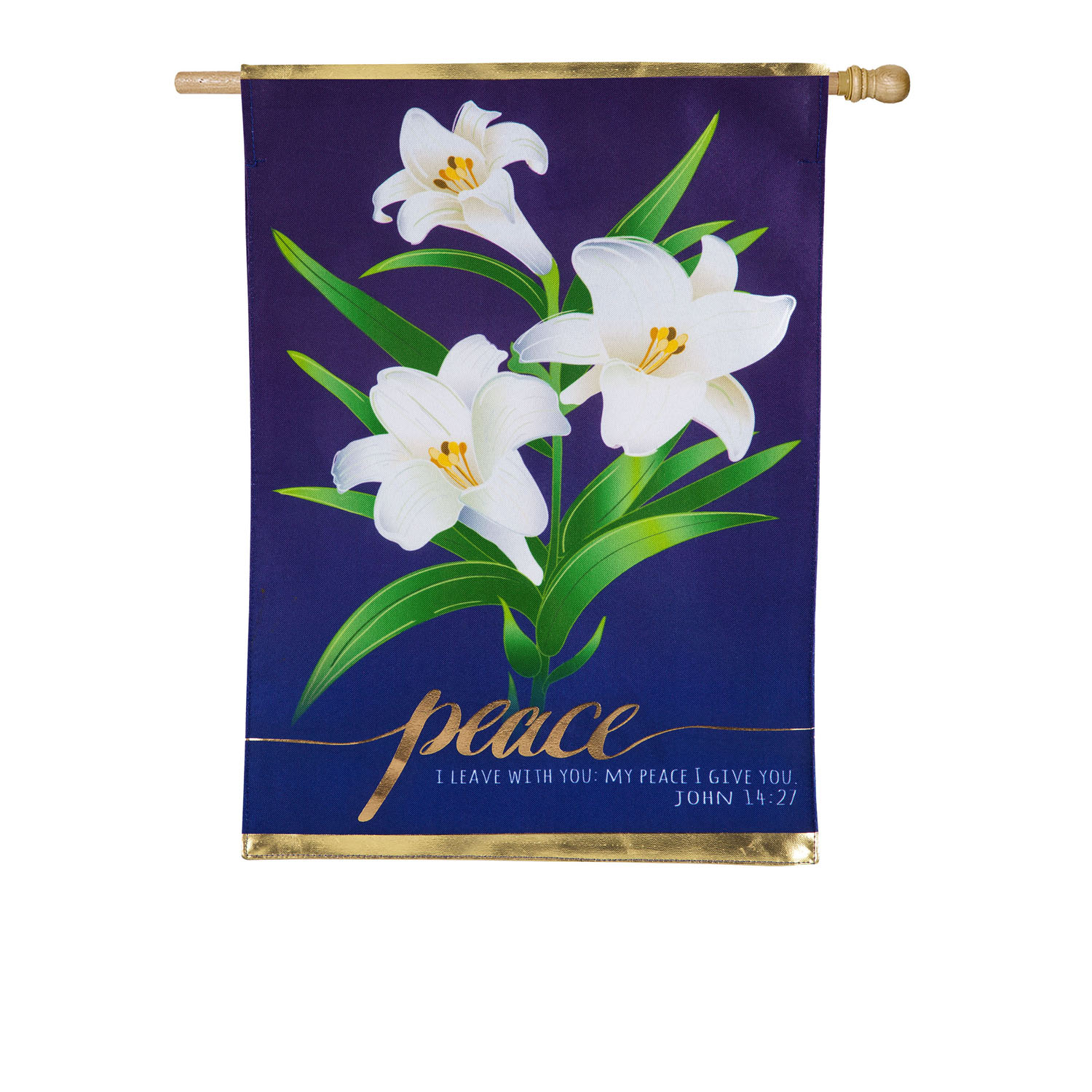 Easter House Flag - Easter Lilies